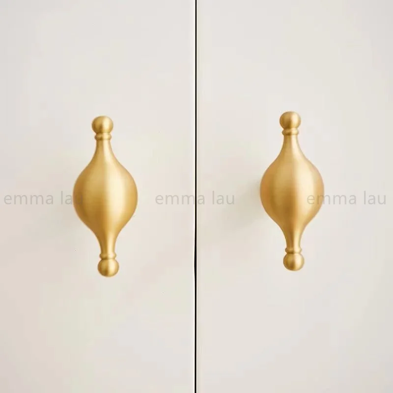 Solid Brass Furniture Handle Door Knobs Lucky Leaf Bee Animal Single Hole Handles for Cabinet Kitchen Cupboard Drawer Pulls