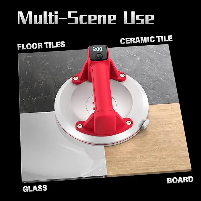 8 "ترقية شاشة ديجيتال التلقائي كوب الشفط الإلكتروني السيراميك غريس بلاط البورسلين أدوات التيل مصاصة فراغ