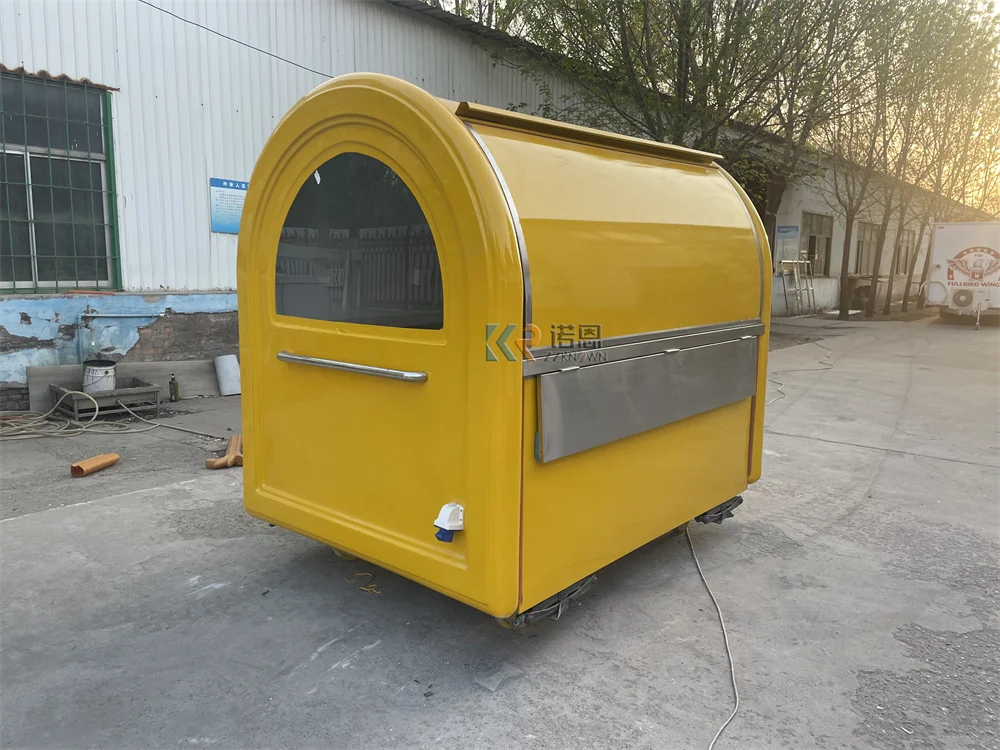 Custom Color Size Food Truck Mobile Kitchen Coffee Snack Ice Cream Kiosk Concession Fast Food Trailer Cart With Wheels