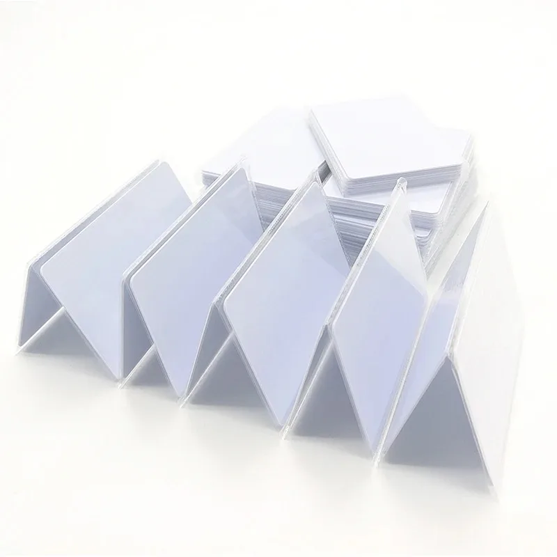10PCS High Glossy Blank PVC Card Waterproof Double Sided Printing ThankYou ID Business Card Durable Smooth Surface Not NFC Card
