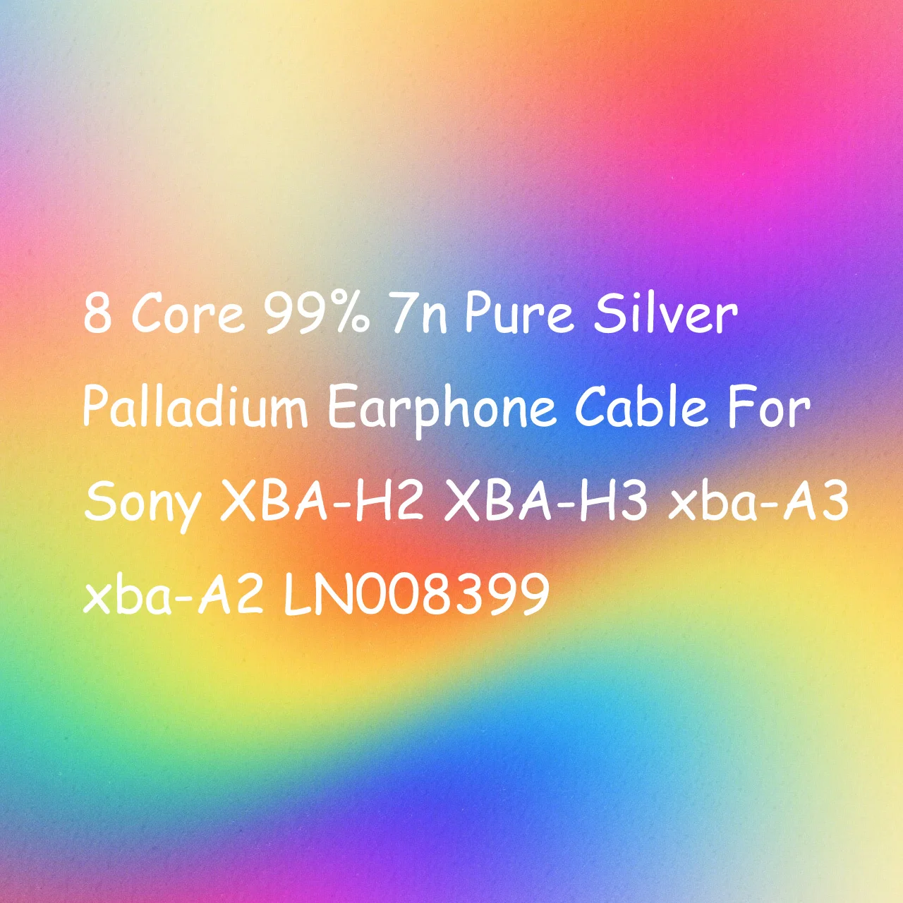 소니 XBA-H2 XBA-H3 xba-A3 xba-A2 LN008399용 8 코어 99% 7n 순수 실버 팔라듐 이어폰 케이블