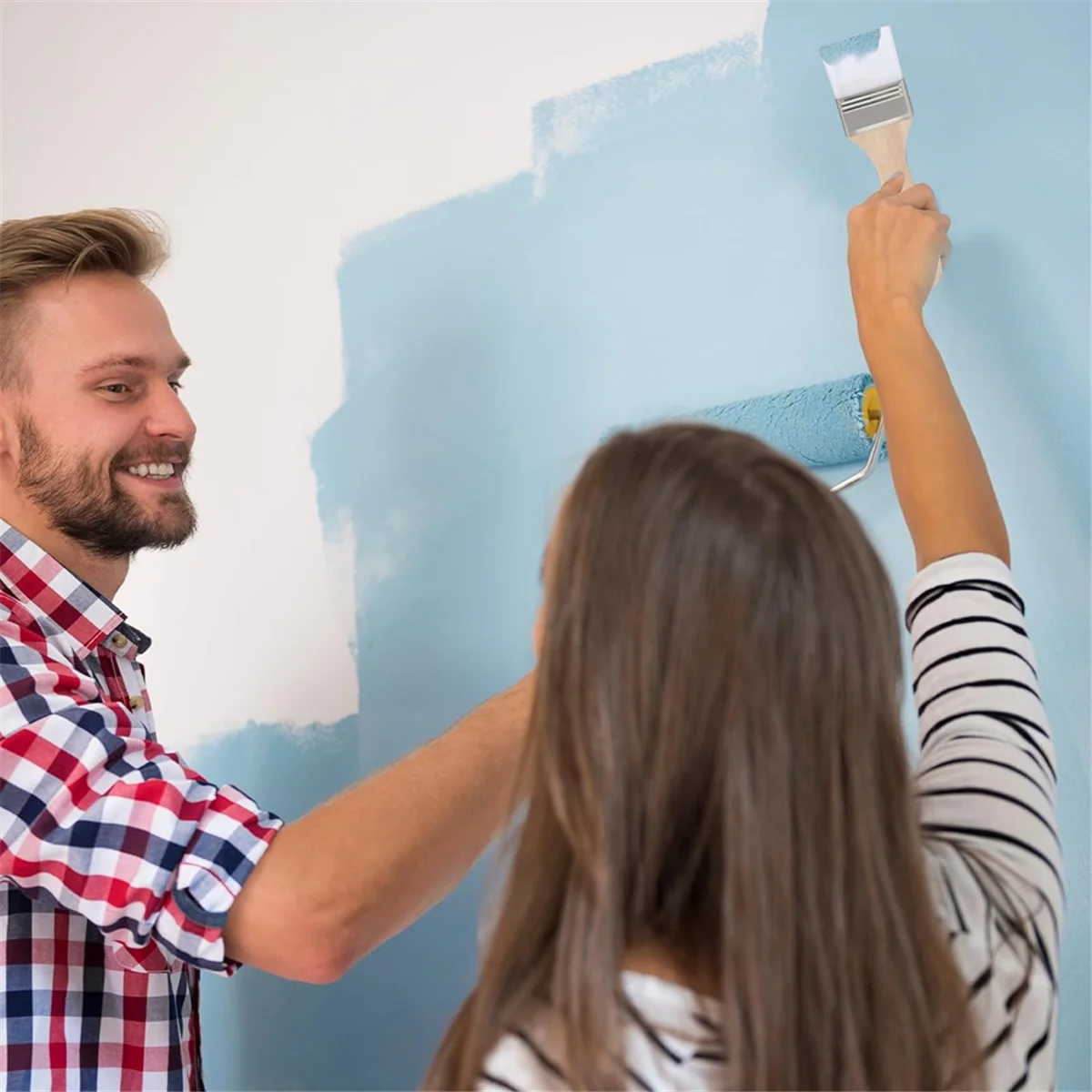 Cepillo de fregona para pintura acrílica, cepillo de fregona para pintura acrílica, 7 Uds., pincel de pintura de artista