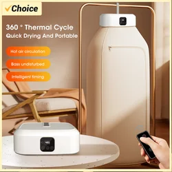 Portable Clothes Dryers Home Cabinet Clothes Electric Dryers Travel Compact Foldable Warm Air Timing Dryer With Dryer Bag