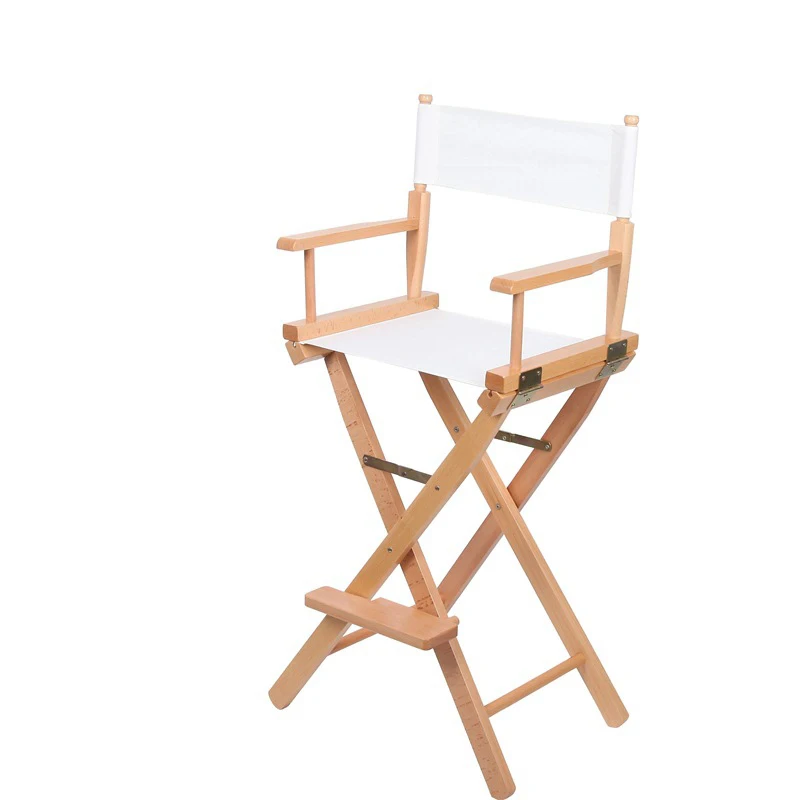 Outdoor Casual Canvas Bar Solid Wood Director Chair Wood Make-up Folding Office Fishing Beach Chai Portable Chair