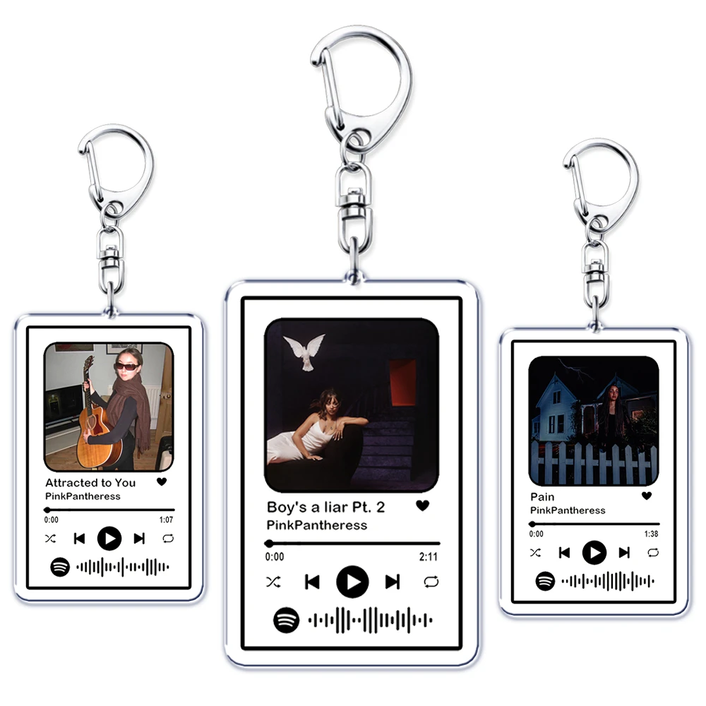 Popular Singer Pink Pantheress Songs Keychains for Women Accessories Bag Boys A Liar Pt 2 Music Keying Jewelry Fans Friend Gifts