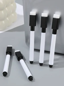 25 Buah Spidol Penghapus Kering Hitam dengan Tutup Penghapus Papan Tulis Spidol Penghapus Kering Mini untuk Perlengkapan Kantor Sekolah 8 alat tulis mini penjualan terbaik - №