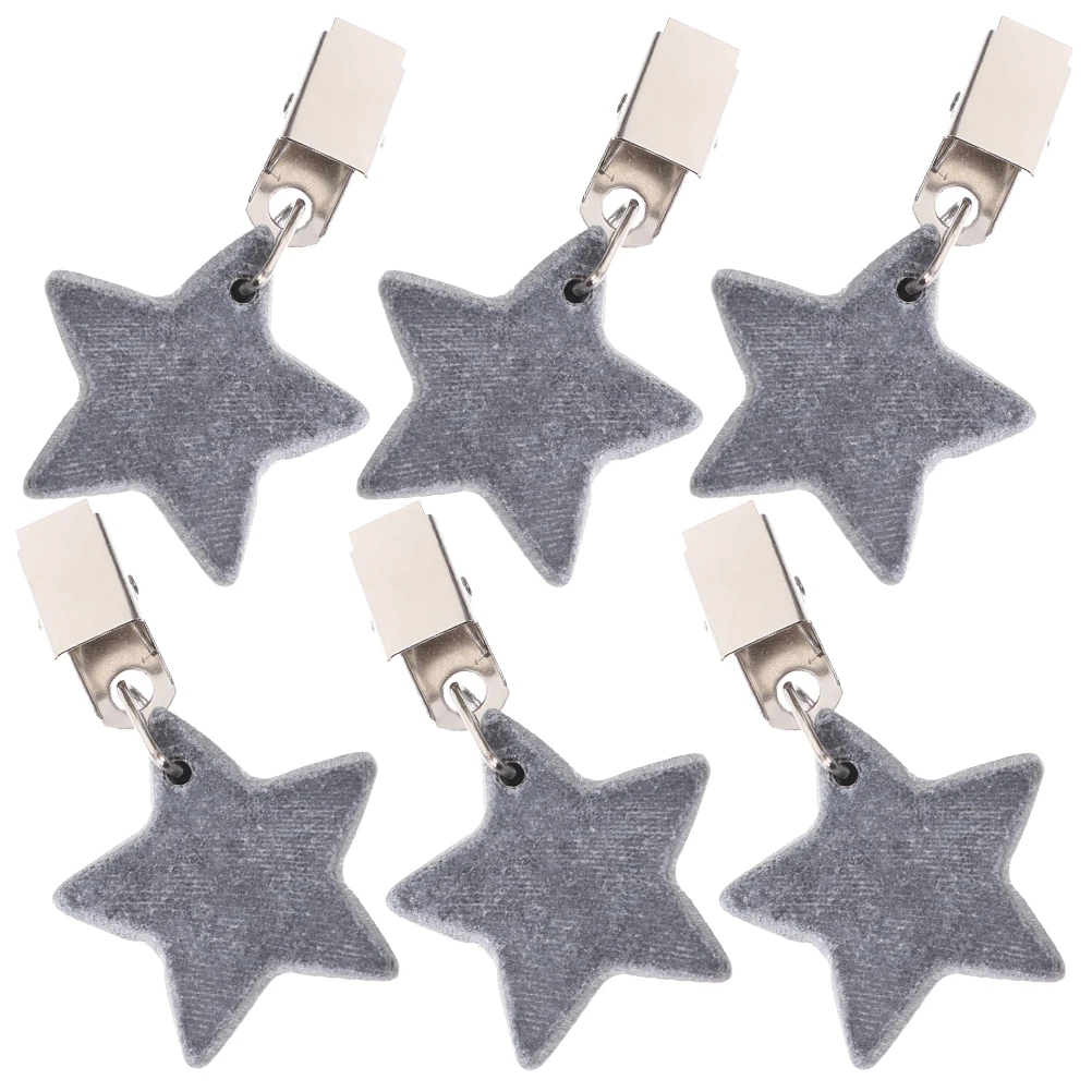 

6pcs Tablecloth Weights Star Shaped Windproof Table Cover Clips Outdoor Picnic Table Cloth Holders Reusable Compact Wear