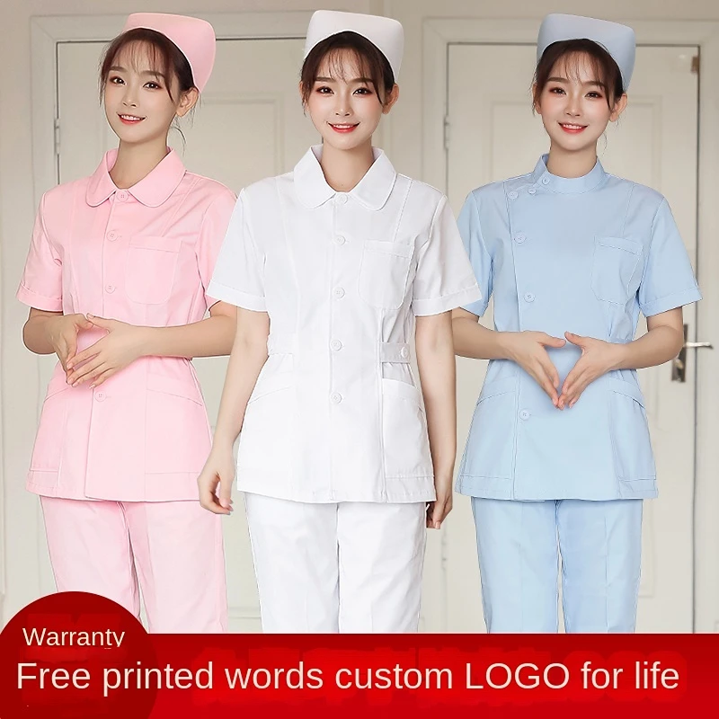 

Nurse's dress Long sleeve women's suit separate summer short sleeve short two-piece dental work suit for doctor nursing staff