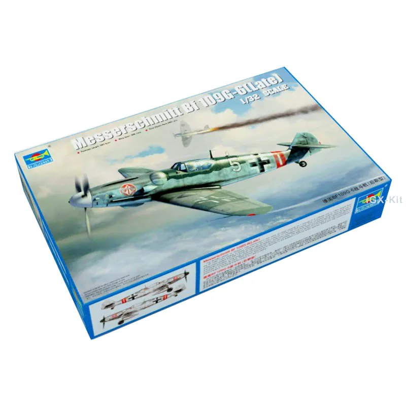 Trumpeter 02297 1/32 Messerschmitt BF109 G-6 Late Fighter Military Plastic Plane Gift Assembly Model Toy Handcraft Building Kit