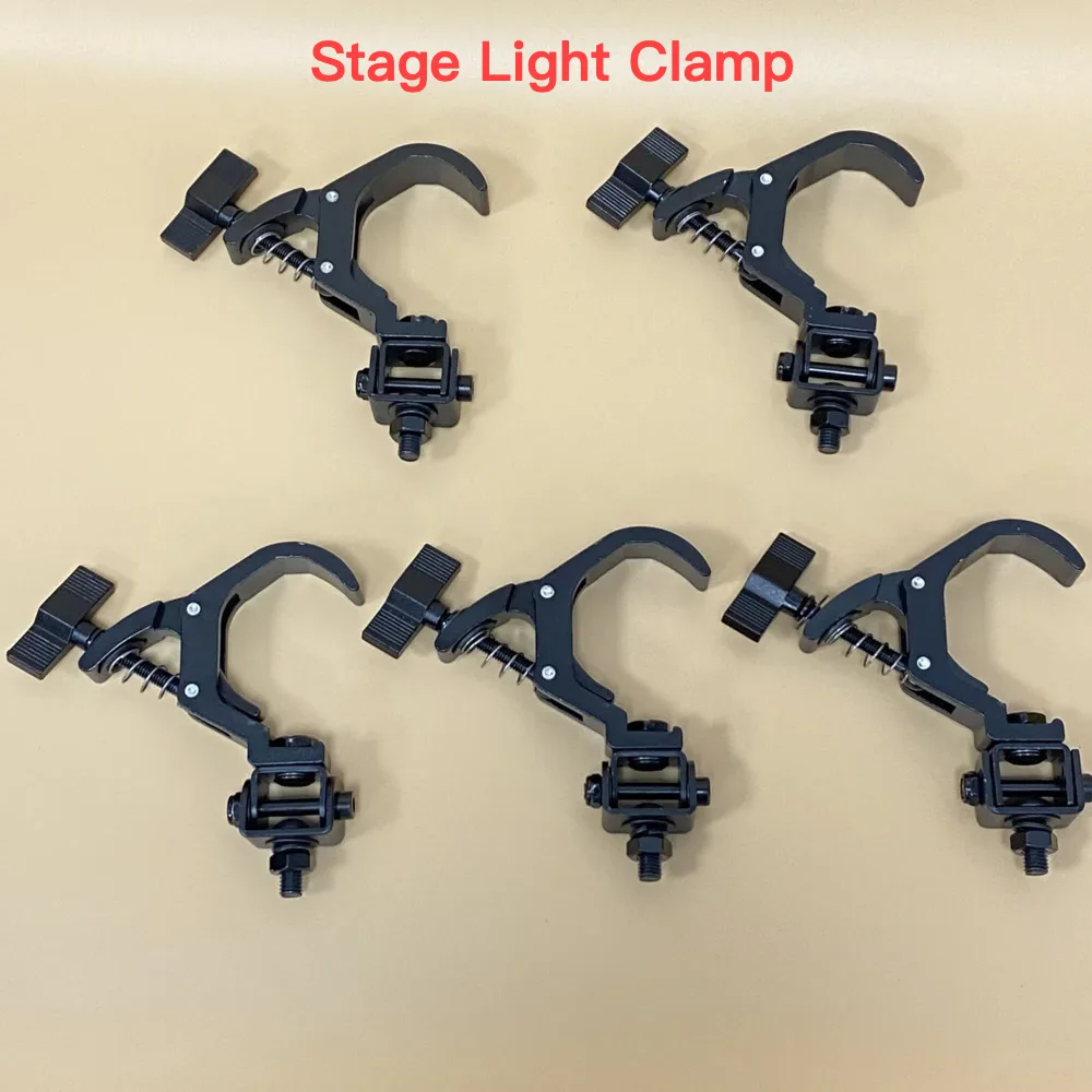 5Pcs Stage Light Clamp Mobile Stage Clamp Aluminum Truss Mount Folding Hook For DJ Fog Snow Machines LED Par Light Moving Head