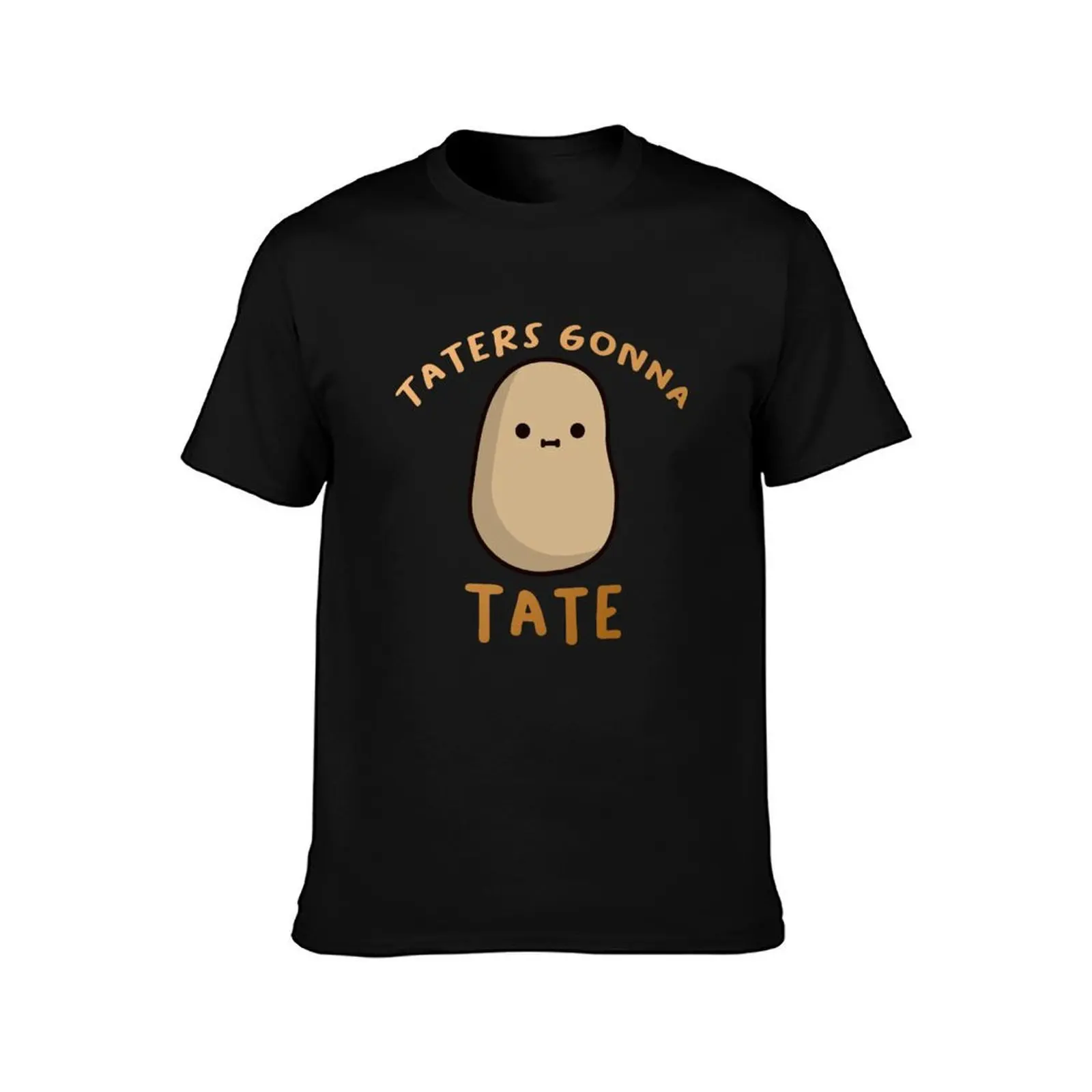 Taters Gonna Tate Funny Potato Tater Tot Foodie T-Shirt, Summer Casual Cotton Tee, Oversized Streetwear Tops, Unisex Men Women