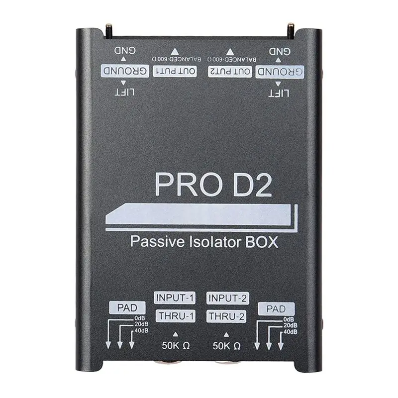 

HFES PRO D2 Audio Isolator Audio Current Noise Eliminator Bass Guitar DI Box Instrument Sensor