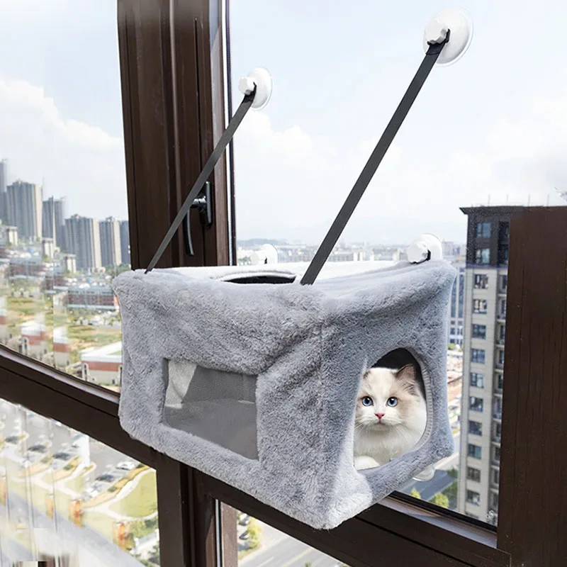 

Cats Pet House Hanging Type Suction Cup Cat's House Living Room Cat Training Supplies Items for Home and Comfort Accessories