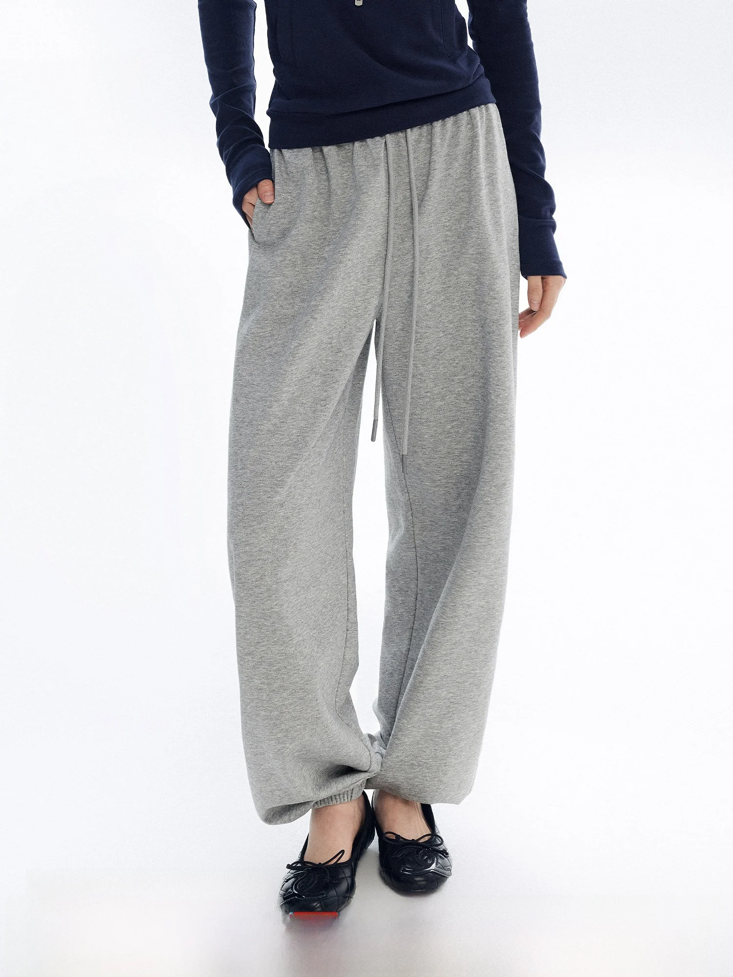 

Спортивные брюки MOLY CHO Lazy Casual для женщин, свободные брюки с эластичным поясом, брюки-фонарики из хлопка и полиэстера