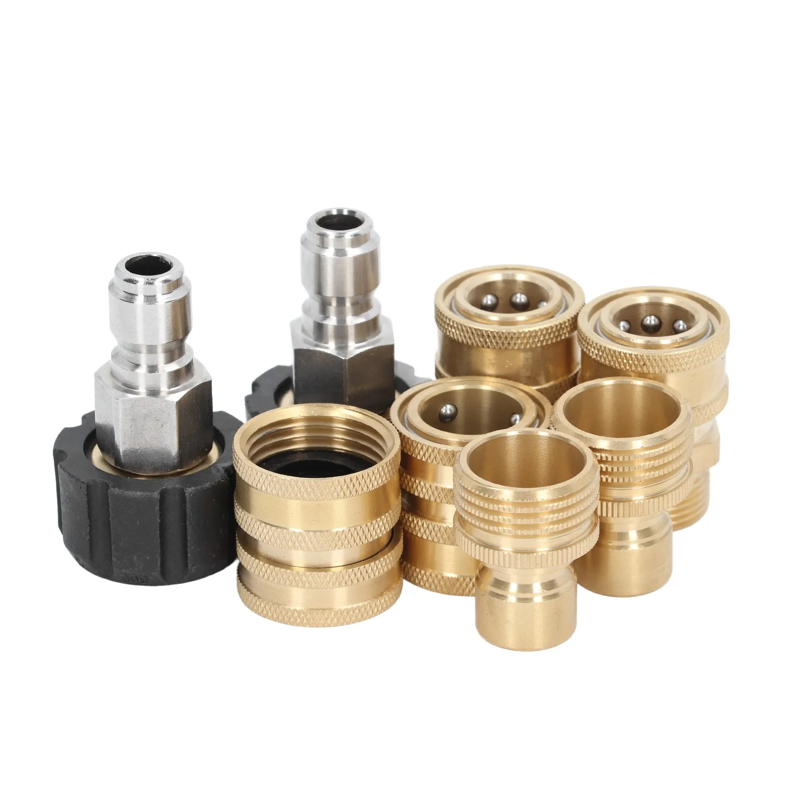 8pcs-pressure-washer-adapter-set-quick-coupler-fittings-metal-quick-connector-for-car-washer