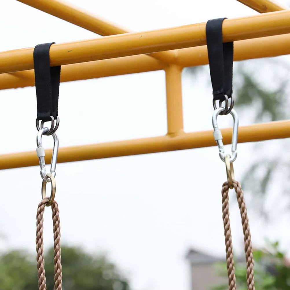

5Pcs Heavy Duty Tree Swing Straps Stainless Steel Carabiners Polyester Hammock Suspension Straps for Camping Hiking Picnics