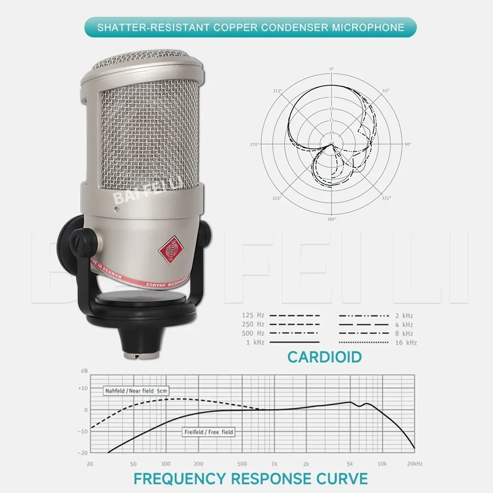 BAIFEILI BCM104 Professional High Quality Portable Podcasting Equipment Kit Condenser Microphone For Studio Recording Microphone