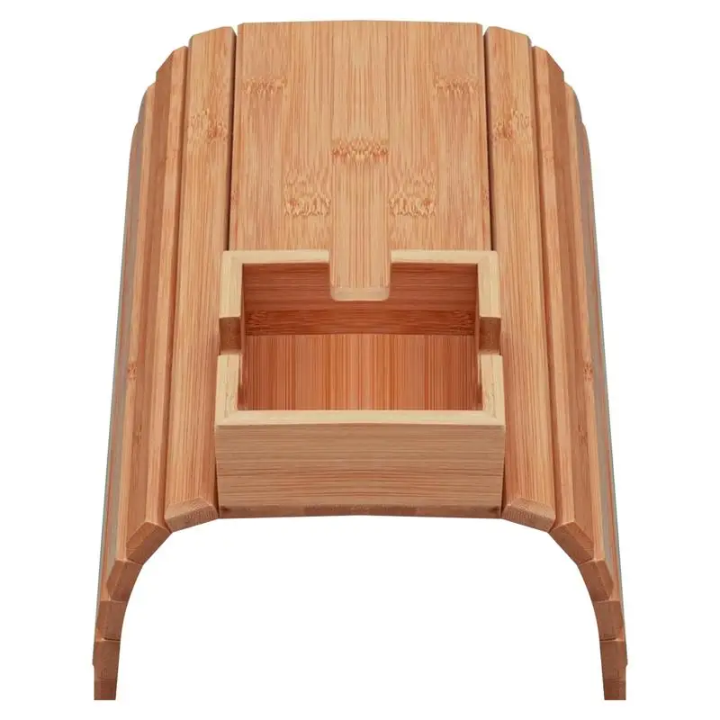 

Sofa Armrest Tray Wooden Armrest Tray For Couch Clip On Side Table Anti-Slip Drink Coaster Home Organizer For Drinks And Snacks