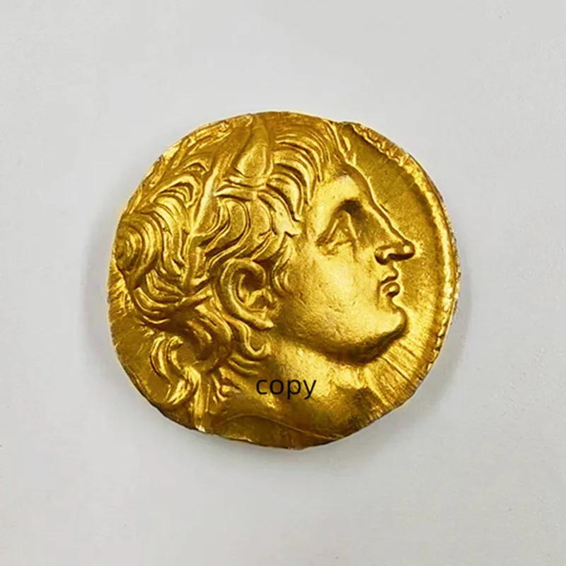 ANCIENT GREEK COPY COIN Replica Metal Craft Collections Currency  Vintage Gold Individual Coins