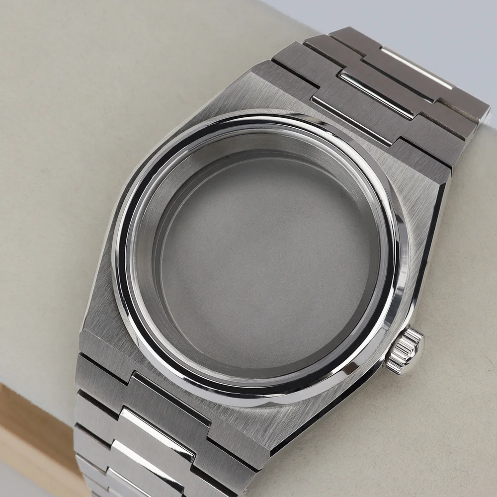 Sapphire 40mm Silvery Case NH35 Watch Case Accessories Fit for PRX Super Player Mod Parts NH35 NH36 NH34 NH38 NH70 NH72 Movement