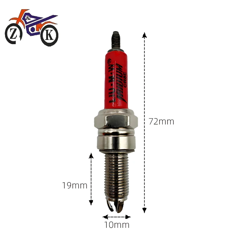 1PCS CR8E 3-Electrode EFI Motorcycle Lridium Spark Plug For Benelli Stels BN251 BN302 TNT300 TNT600 TRK502 Lengthen 10*19mm