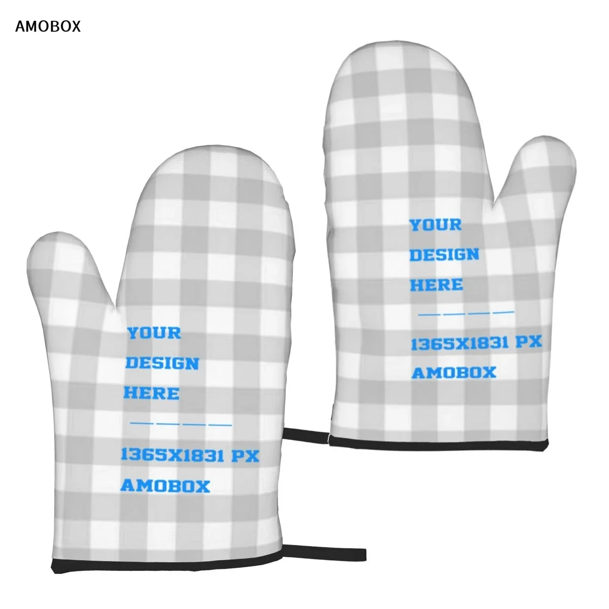 

AMOBOX-Customizable Microwave Gloves Sets, Heat Resistant, Cooking, Baking, BBQ