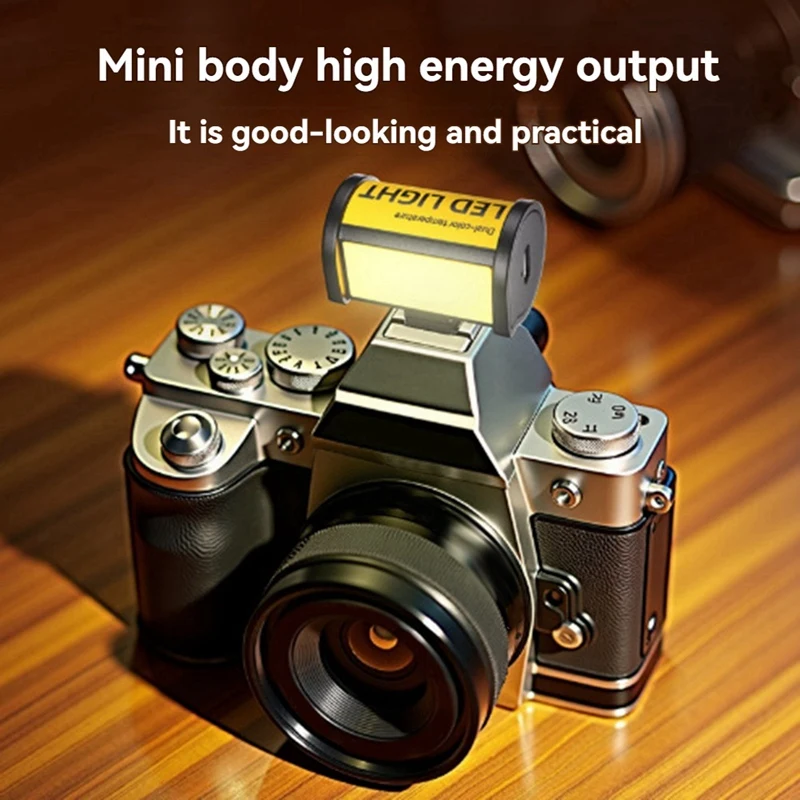 ELECT-Mini LED Light 3000/4500/6000K 3 Color Temperature For Camera Lens Photography Vlog Live Streaming With Cold Shoe Mount