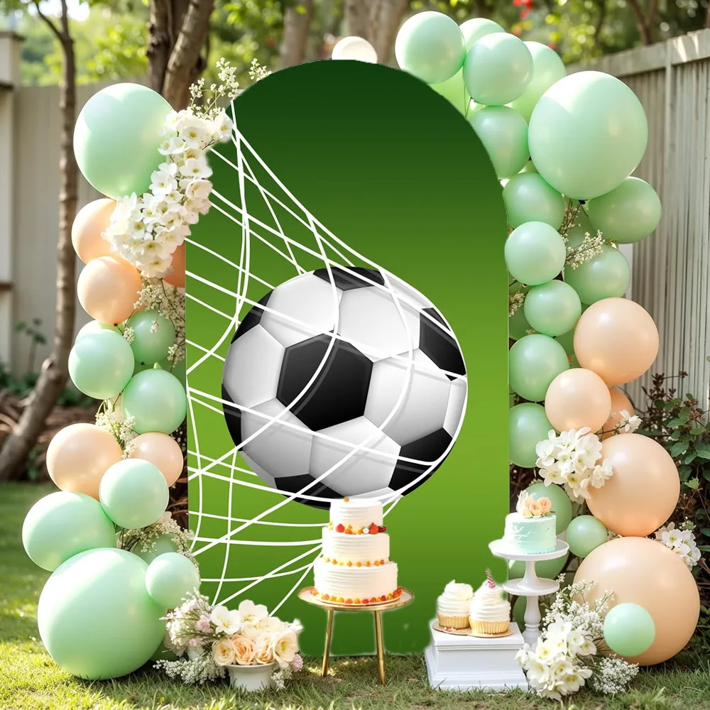 

Football Theme Arch Backdrop Cover Kids Birthday Party Baby Shower Decor Elastic Arch Stand Cover Photo Background Photo Studio
