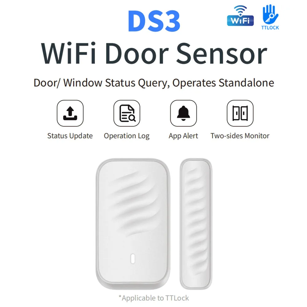 DS3 TTLOCK 2,4G WIFI Schloss Kompatibel Tür Sensor Tür Kontakt Status Erkennung Sensor Arbeit Mit TTLOCK Smart Lock Steuerung