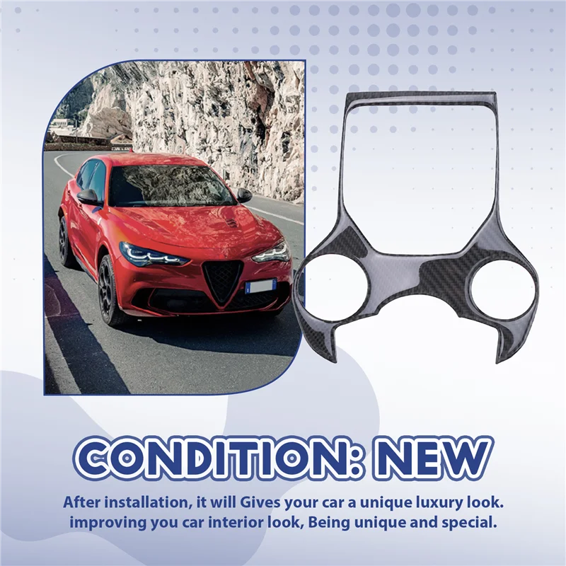 

A51K-для Alfa Romeo Giulia Stelvio 2017-2019, панель переключения передач из углеродного волокна, мультимедийные кнопки, рамка, наклейка, украшение