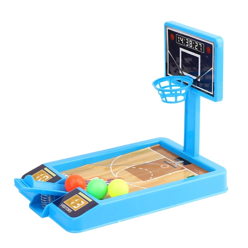 Basketball Game Toy Mini Basketball Stands with 2 Balls 1 Basketball Court Desktop Game Board for Anti Anxiety Kids 3+