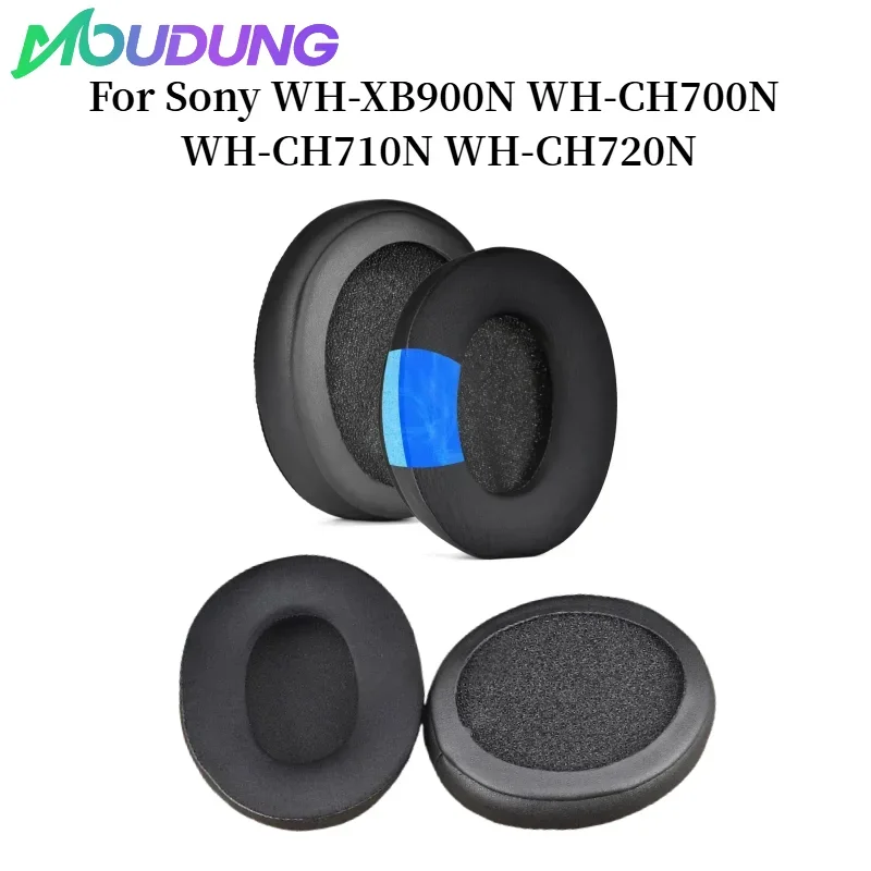 استبدال الجليد هلام بطانة للأذن وسادة لسوني WH-XB900N WH-CH700N CH710N WH-CH720N سماعة الأذن وسادات الأذن لينة الجلود رغوة الإسفنج ،