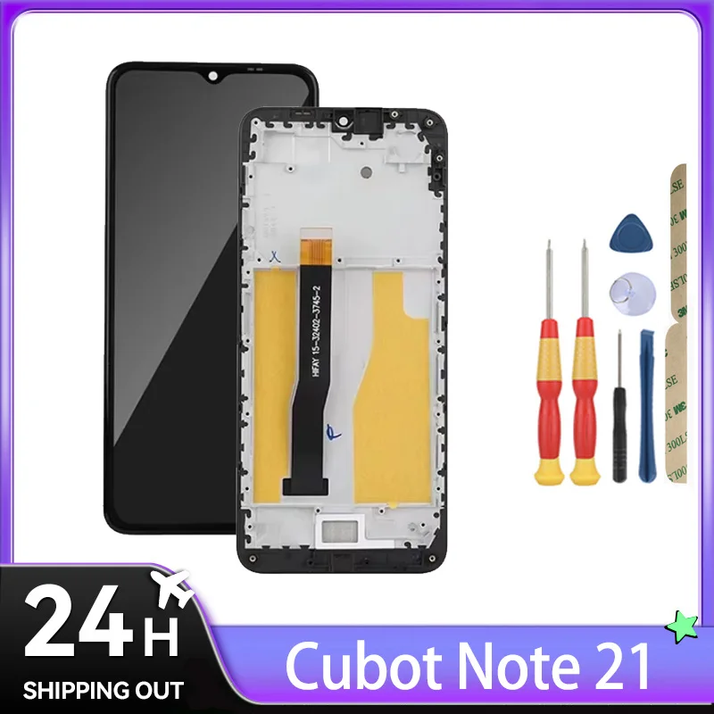 For Cubot Note 21/Note 40/Note 50/Note 60/LCD Display + Touch Screen With Frame+Tools