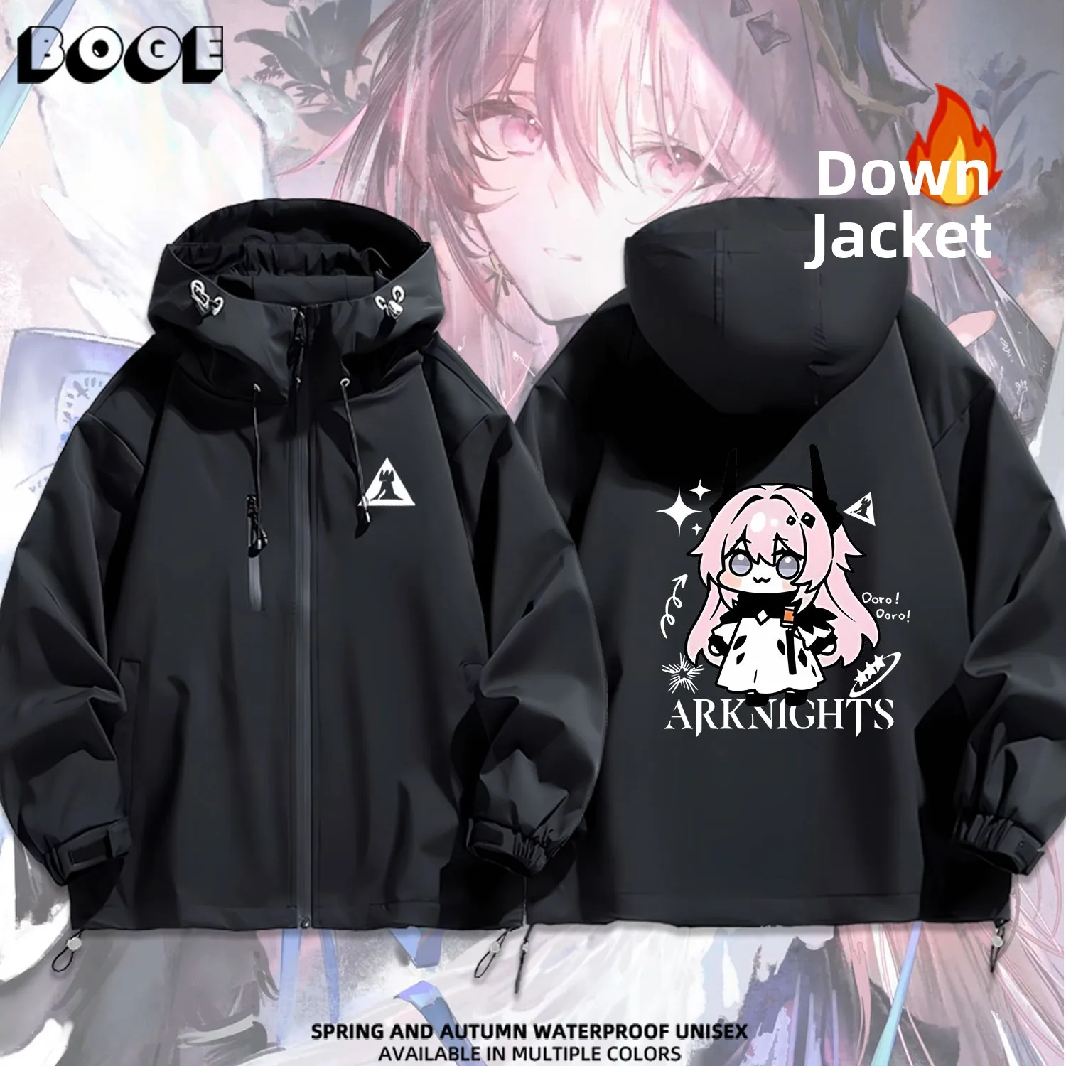 

Doro Collaborative Edition Hooded down Jaet Waterproof Outdoor Casual Sle Polyester Fiber Youth ulari Spring Autumn ...