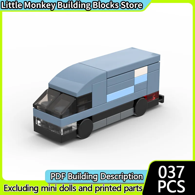 

City Car Model MOC Building Bricks Micro Transport Delivery Van Modular Technology Children Holiday Gifts Assemble Toys Suit