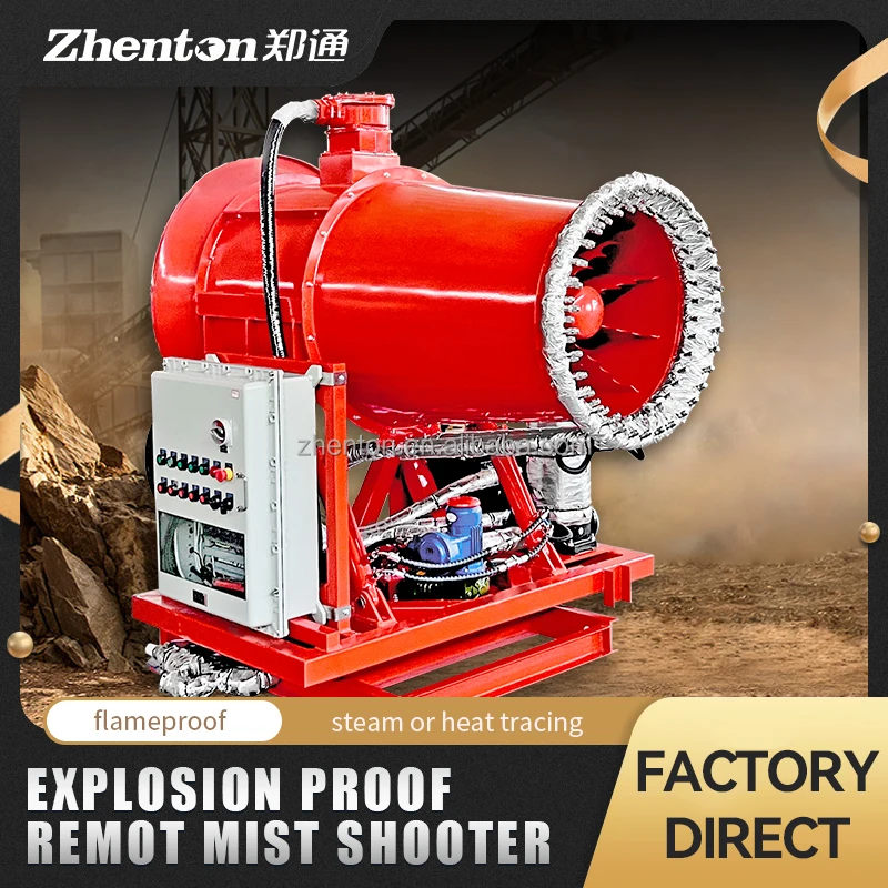 Zhenton ZT80 80m Fire Fighting Fog Cannon High Pressure Water Mist Sprayer for Fire Emergency Dust Cooling