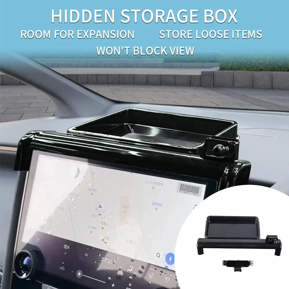 

for Toyota Alphard 40 Series 2023+ Center Console Organizer Behind Screen Storage Box With Phone Holder Accessories RHD