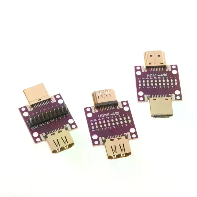 Hdmi Male to Female/Female to Female/Male to Male Test Adapter Board with Pcb Board Conversion Circuit Board Module