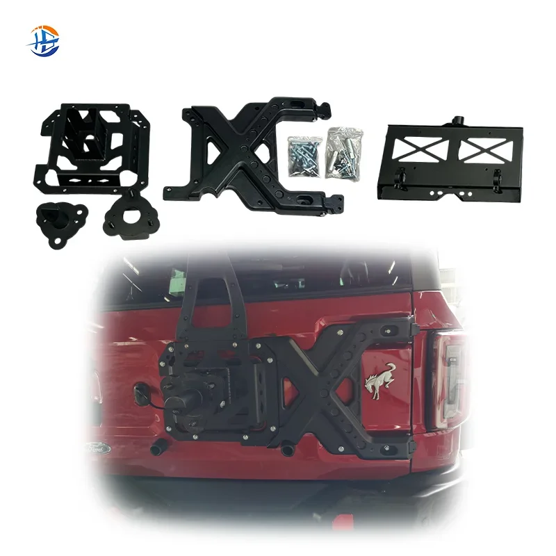 

Factory Direct High Quality Spare Tire Carrier Tail Door Reinforced Hinge with Tire Support for Bronco Accessories