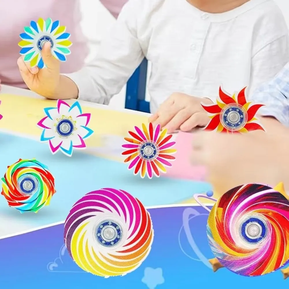 5-20Pcs Mini Ranbow Fidget Spinner Stress Relief Party Favor Acrylic Goodie Bag Filler Home Festival Game Classroom Prize