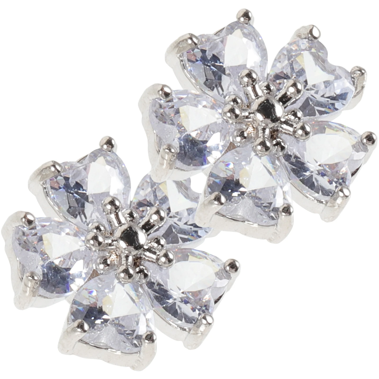 

2pcs Rhinestone Buttons Metal Sewing Shirt Decorative Silver Crystal Crafting Embellishments Shiny Charm For Clothing