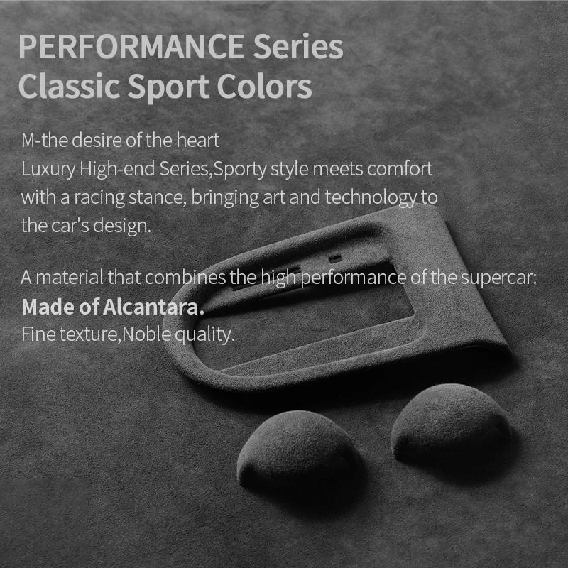Made of Alcantara For Ford Mustang (2015-2022)  Center Control Gear Shift Panel and Change Lever Cover Auto Interior Accessories