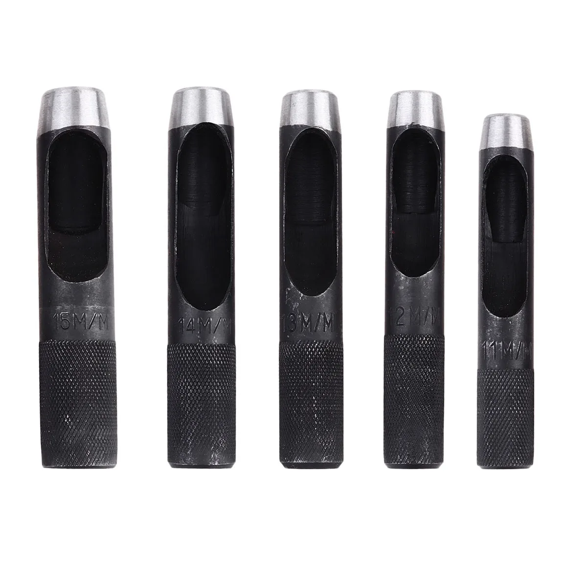 

5Pcs Punch Tool Size 11-15mm Professional Hollow Belt Hole Cutter DIY Leathercraft Set for Gaskets Canvas Rubber