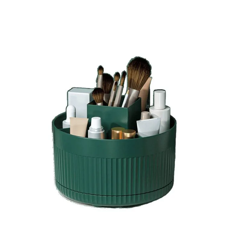 回転式メイクブラシオーガナイザー、眉毛・アイライナーブラシ用回転式化粧品収納ボックス、化粧台デスクトップ用