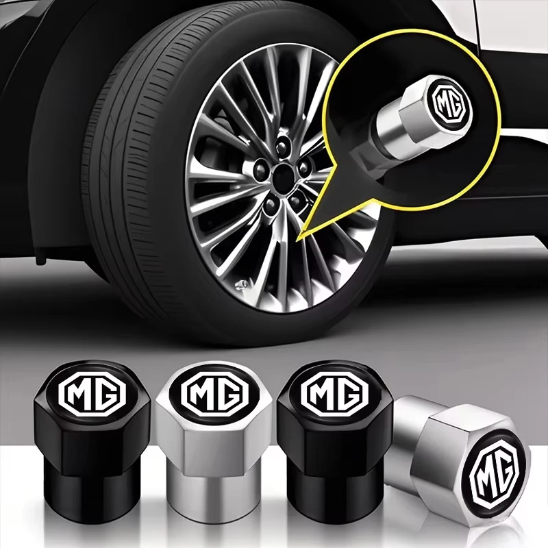 Car Tire Valve Caps Suede Key Chain Wheel Valve Cover For MG ZS 5 7 6 Cyberster MG4 EV ES5 HS ONE GT GS MG3 EZS 3SW