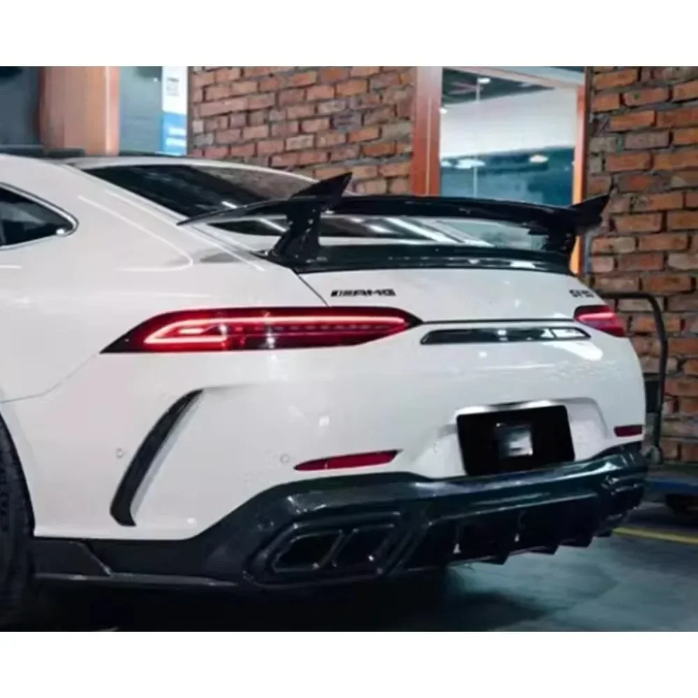 New! For Mercedes AMG GT50 GT53 GT63S 2019-2022 Carbon Fiber Rear Wing Fixed Wing Modification Spoiler Car Accessories Body Kits