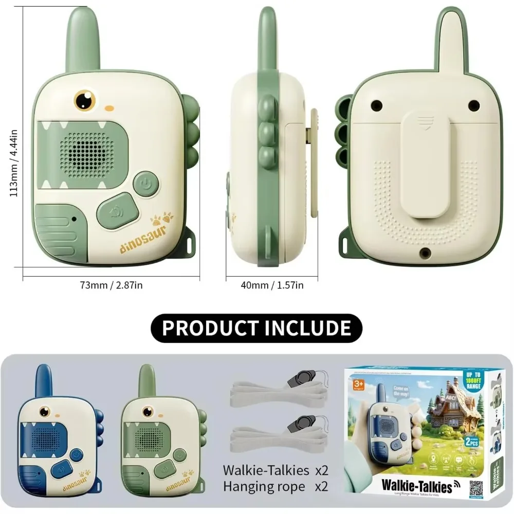 Walkie Talkies de dibujos animados, juguetes inalámbricos con cordón portátil, buscapersonas de transmisión, juguetes de conversación, regalos de navidad