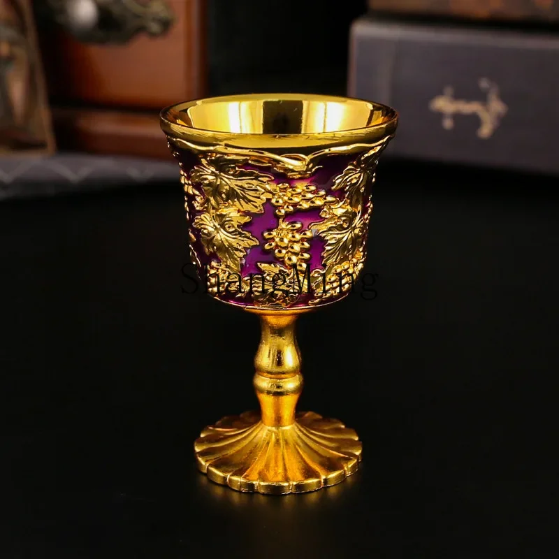

CLL selected high-end household Baijiu cup, one cup goblet, retro metal creative wine set ornament wholesale