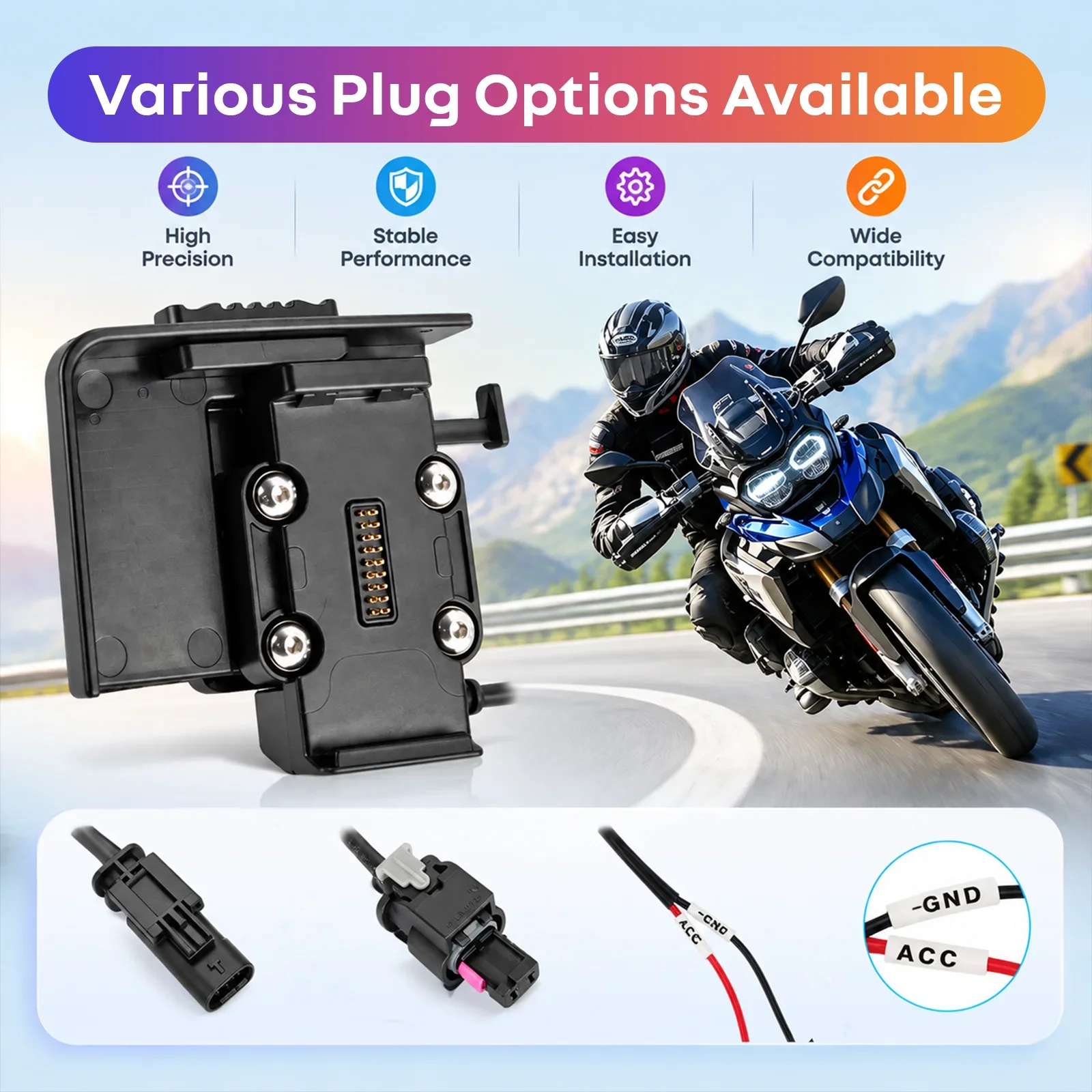For BMW Motorcycle Navigation Bracket Moto Navigation Holder Compatible With M3A M13A M18A Incompatible With WonderWheel