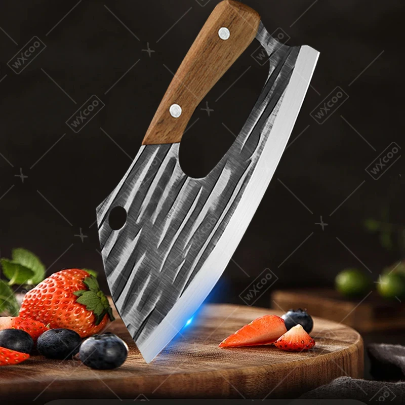 Kitchen Knife Effort Saving Chef‘s Knife Stainless Steel Handmade Forged Knife Professional Boning Knife Vegetable Chopper Knife